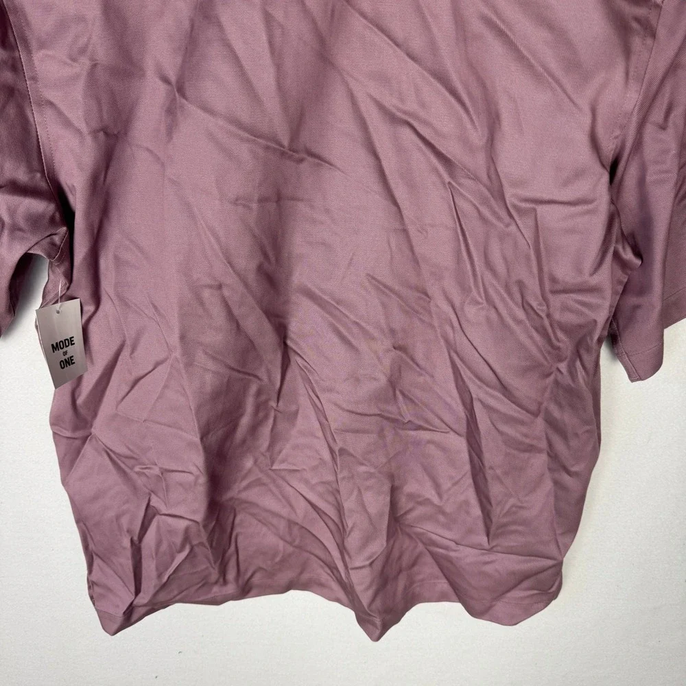 Mode of One Men Relaxed Fit Button Down Shirt Pale Elderberry Purple S 100196074
